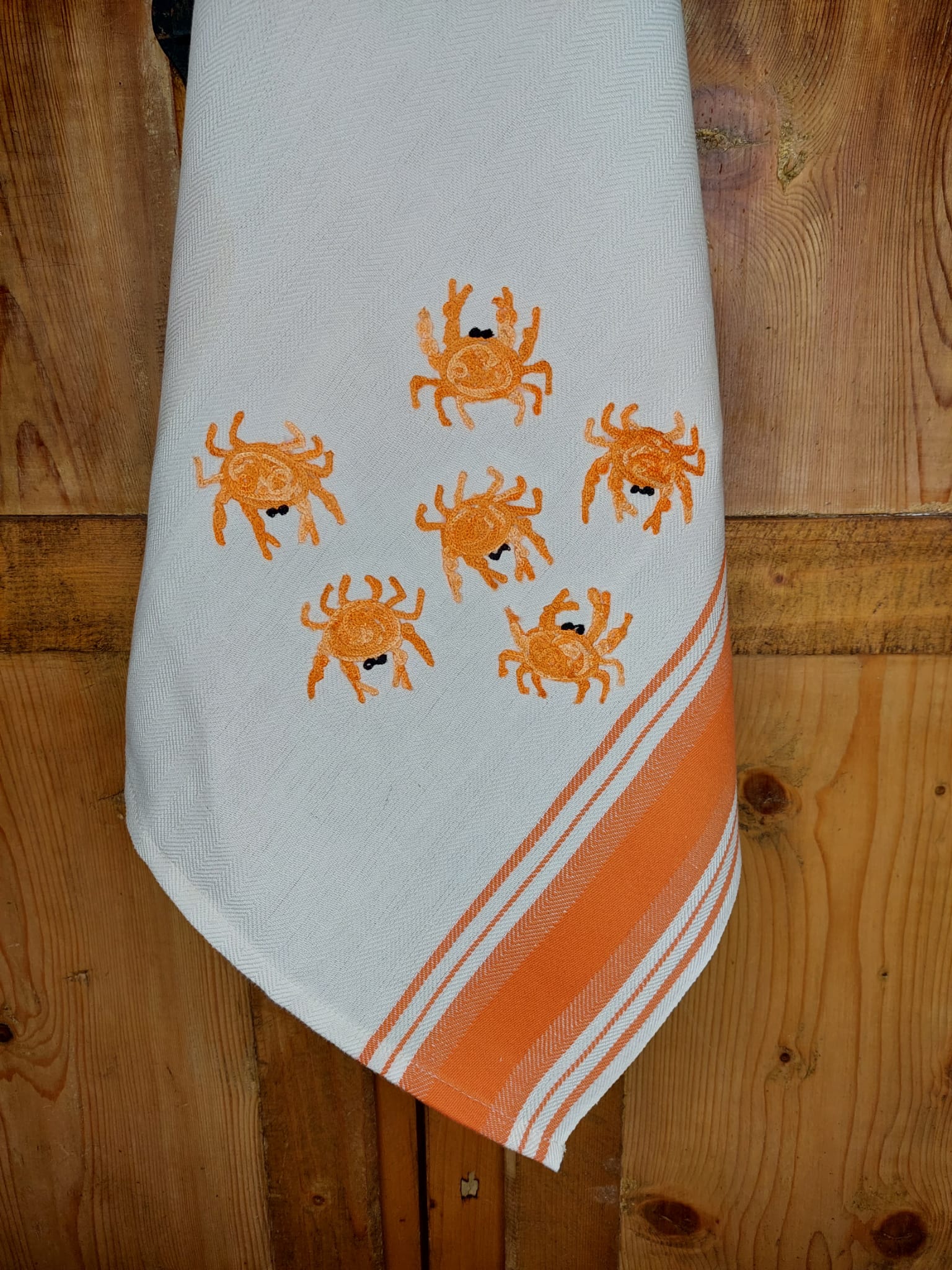 CRABS - Embroidered Kitchen Towel