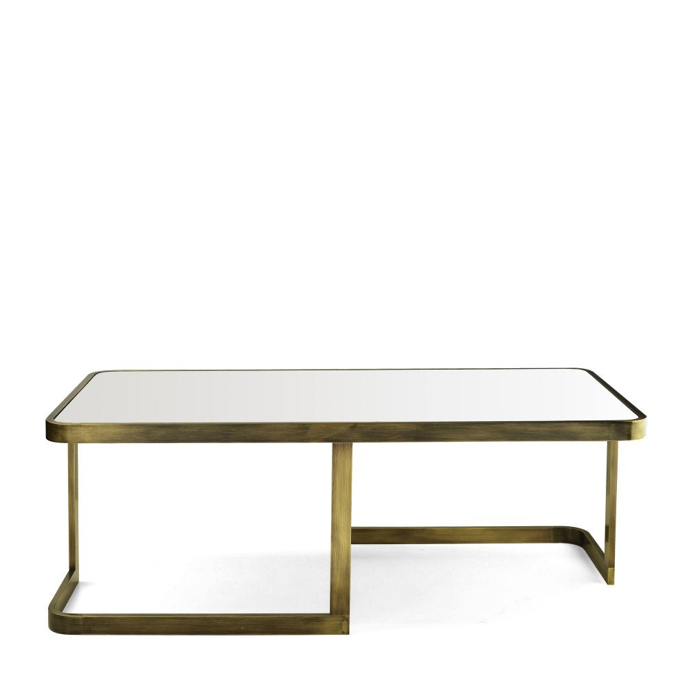 JEAN - COFFEE TABLE WITH GLASS TOP