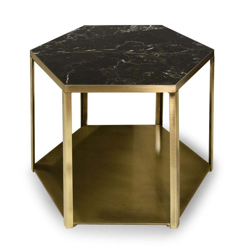 MEL - SIDE TABLE WITH MARBLE TOP