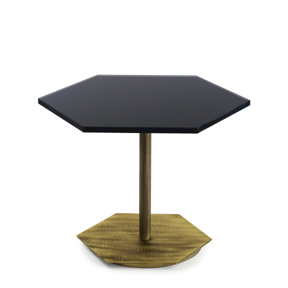 TED - LOW SIDE TABLE WITH GLASS TOP