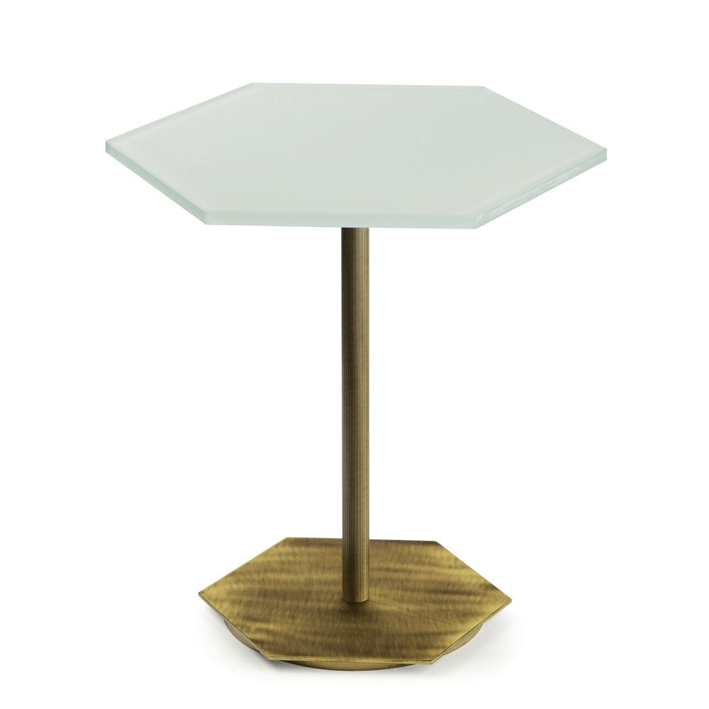 TED - SIDE TABLE WITH GLASS TOP