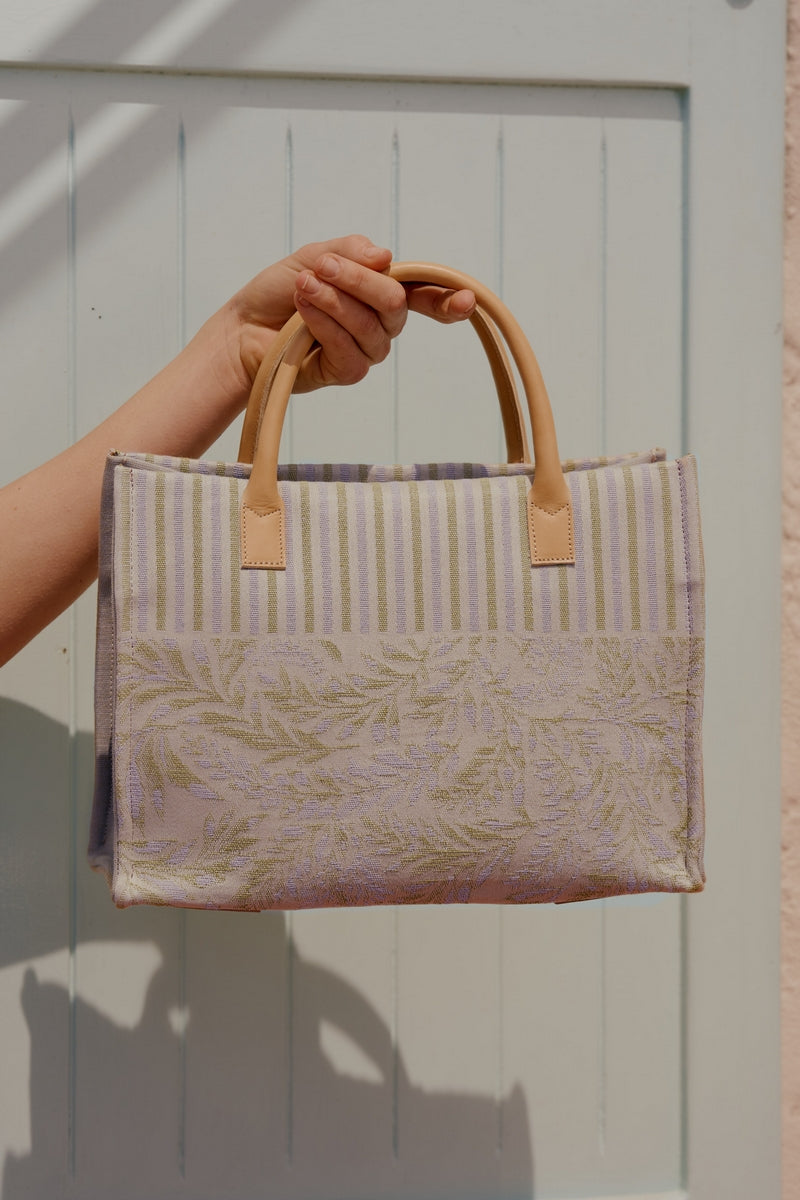 KENZIA HANDBAG - LEATHER HANDLES