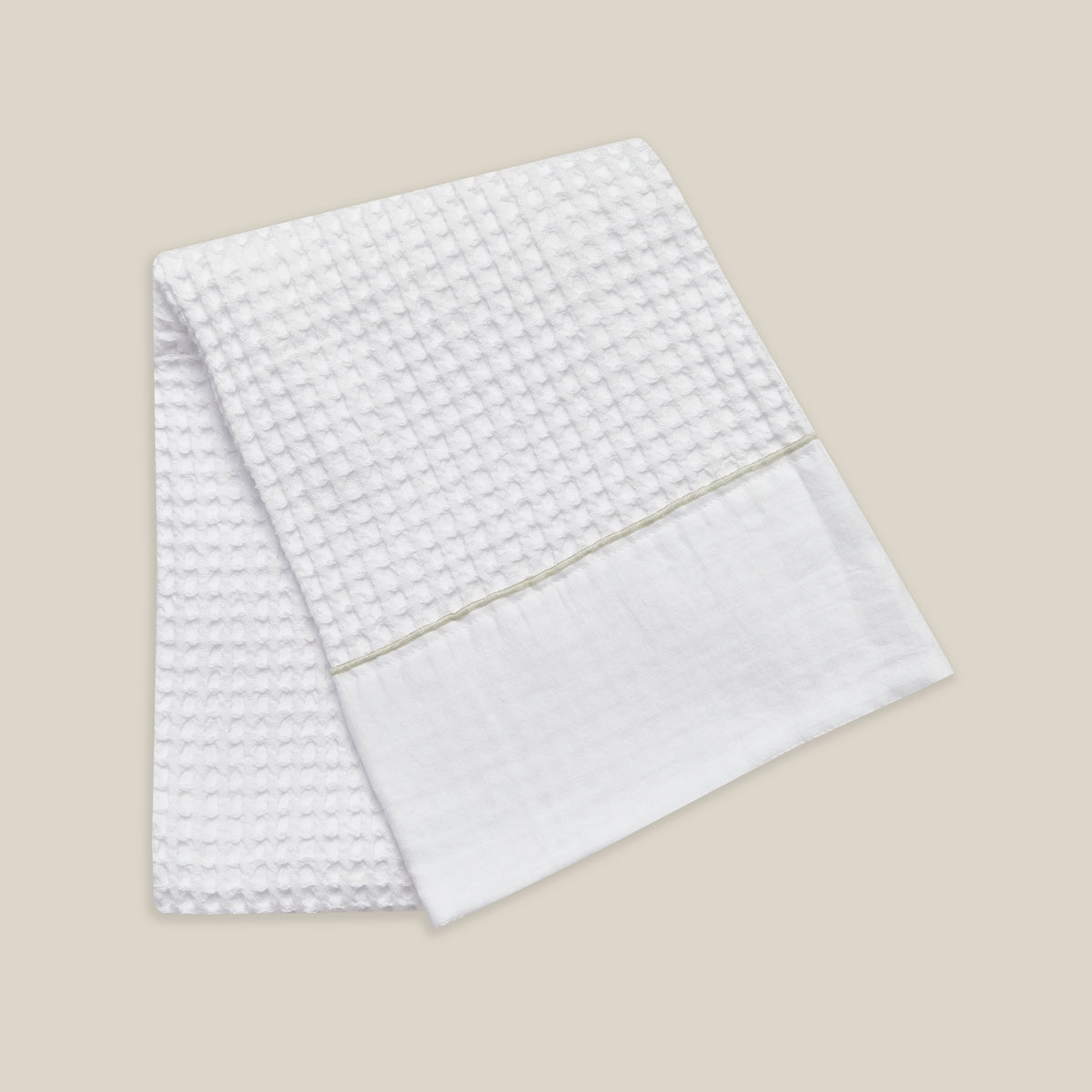 WAFFLE TOWELS WITH PUNTO SIENA STITCHING