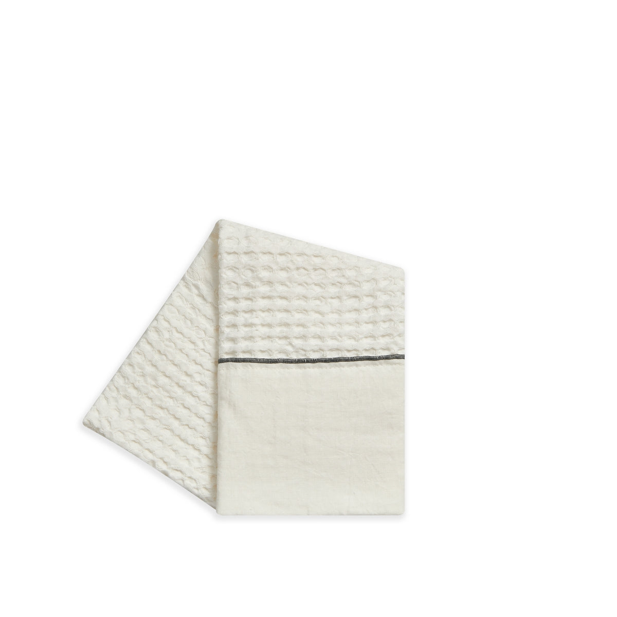 WAFFLE TOWELS WITH PUNTO PERUGIA STITCHING