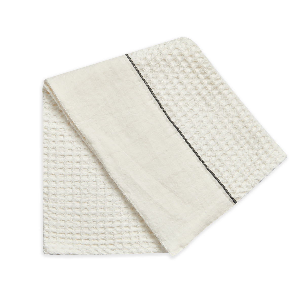 WAFFLE TOWELS WITH PUNTO PERUGIA STITCHING