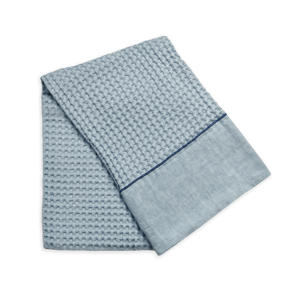 WAFFLE TOWELS WITH PUNTO PERUGIA STITCHING