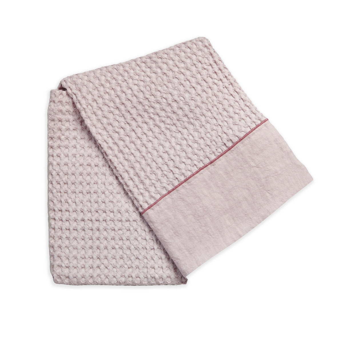 WAFFLE TOWELS WITH PUNTO PERUGIA STITCHING