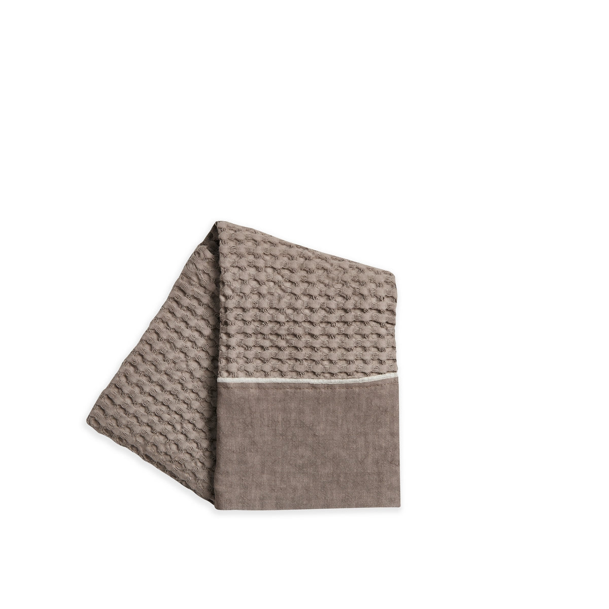 WAFFLE TOWELS WITH PUNTO PERUGIA STITCHING