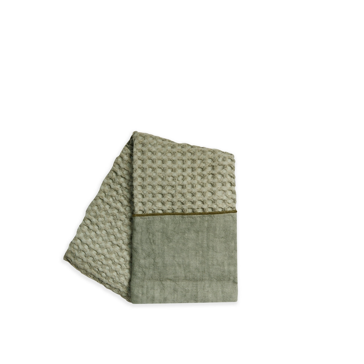 WAFFLE TOWELS WITH PUNTO PERUGIA STITCHING