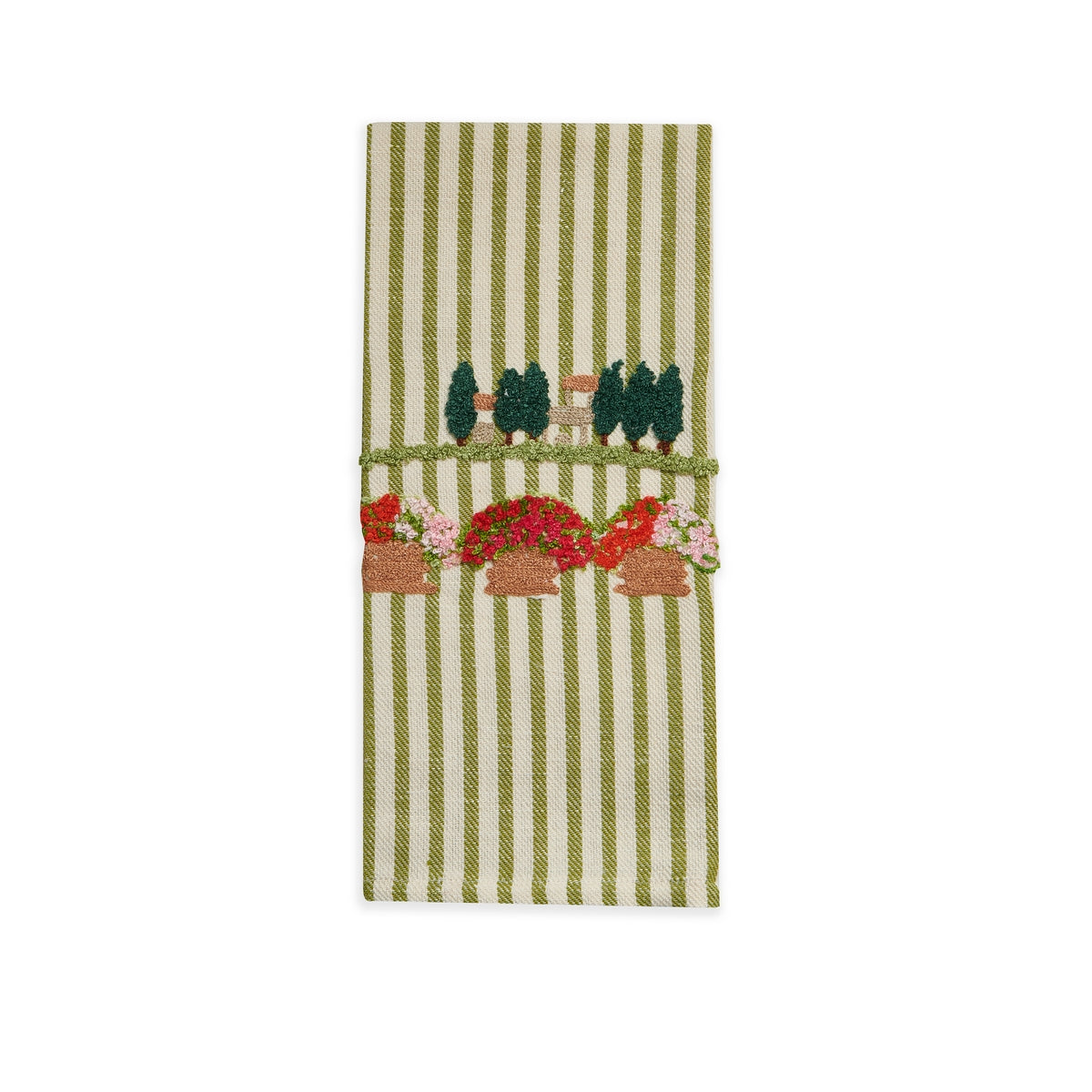 TUSCAN GARDEN - EMBROIDERED KITCHEN TOWEL