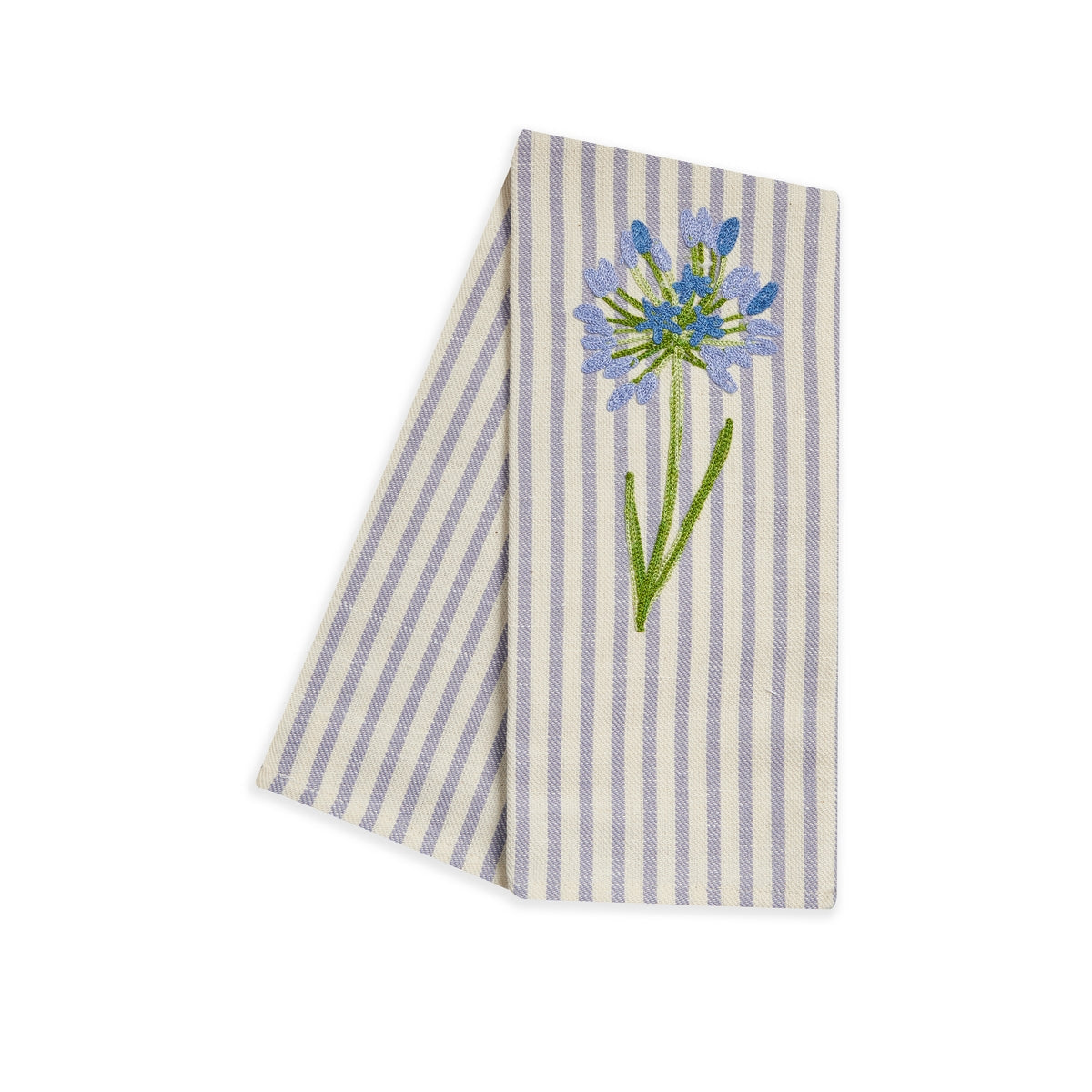 BLUE FLOWER - EMBROIDERED KITCHEN TOWEL