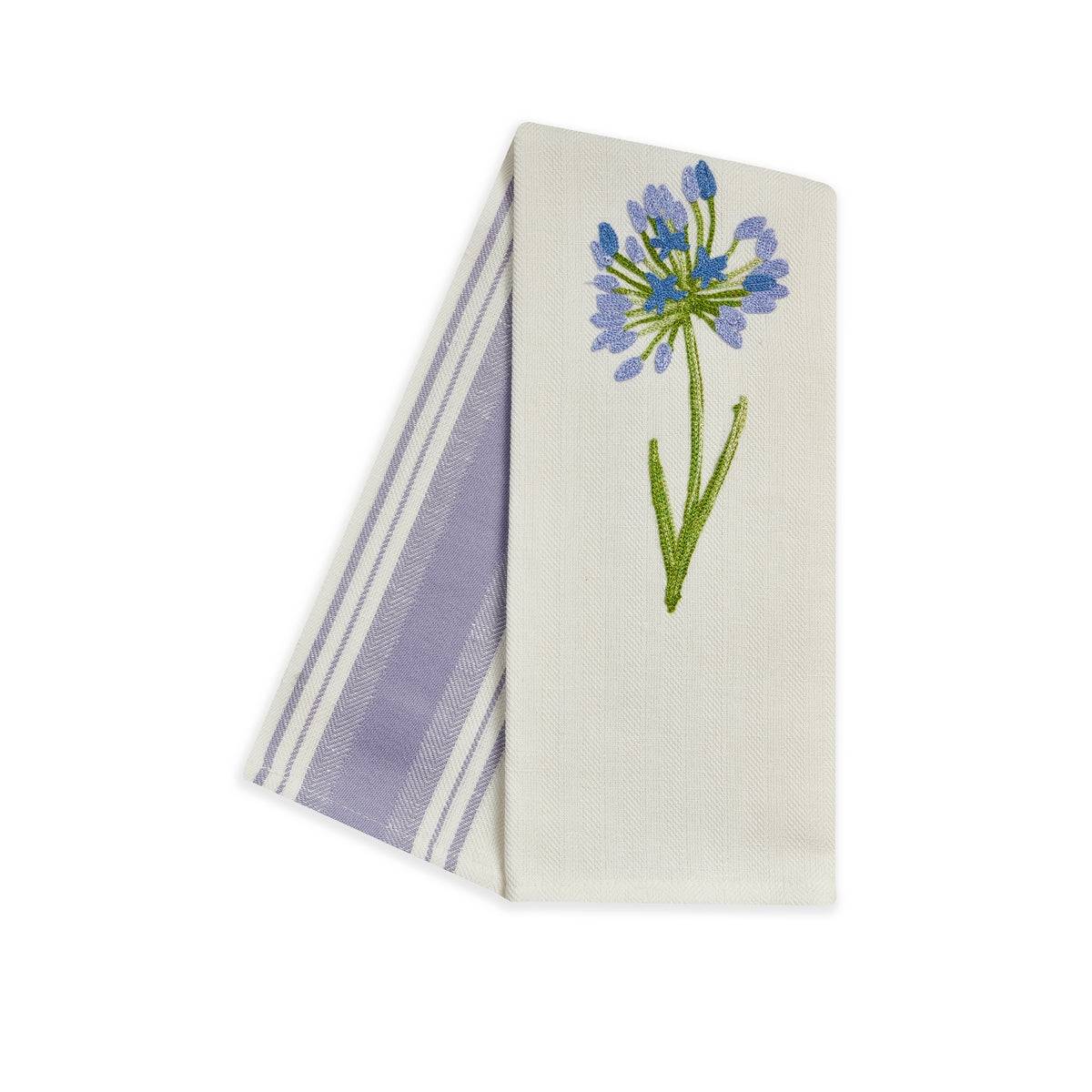 BLUE FLOWER - EMBROIDERED KITCHEN TOWEL