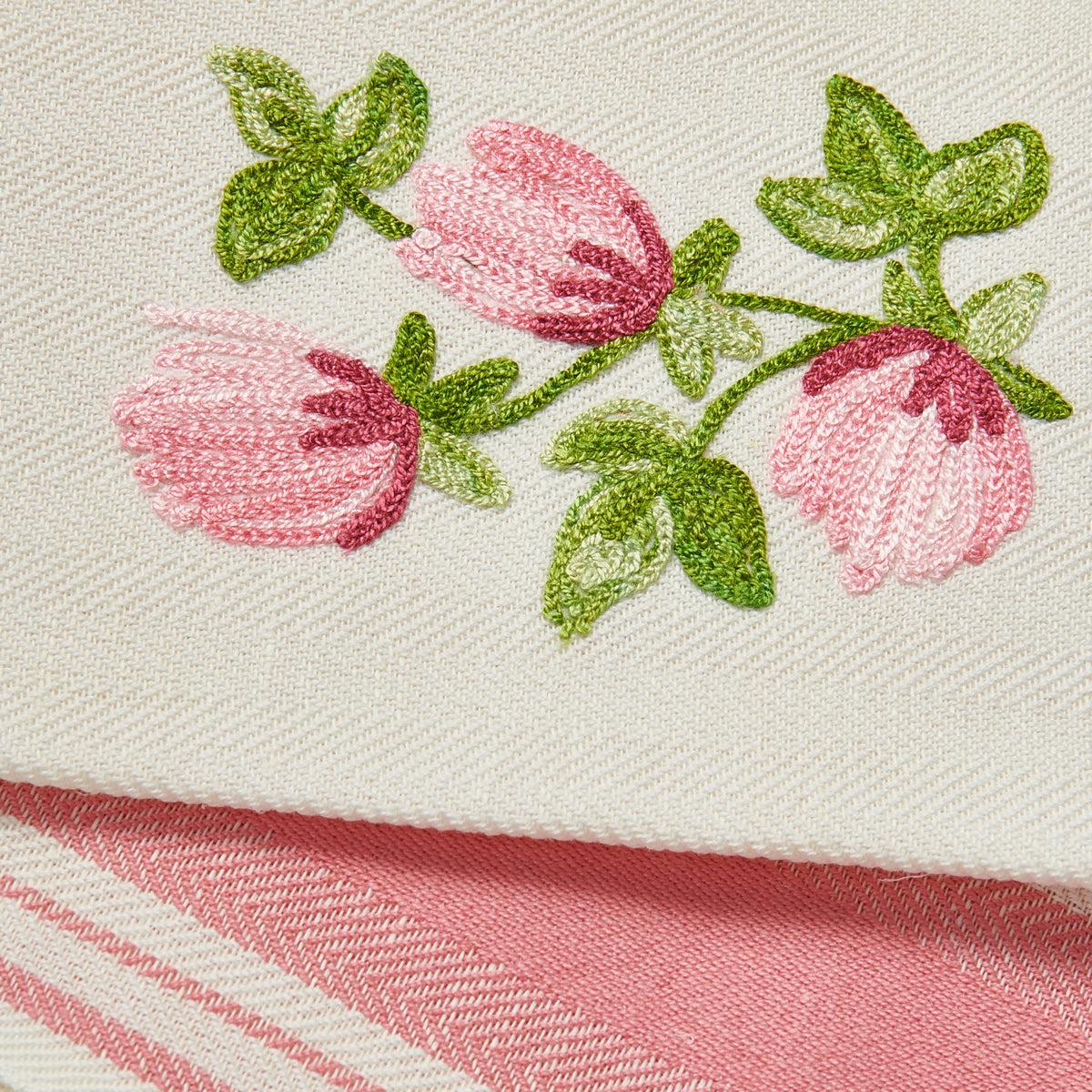 SMALL ROSES - EMBROIDERED KITCHEN TOWEL