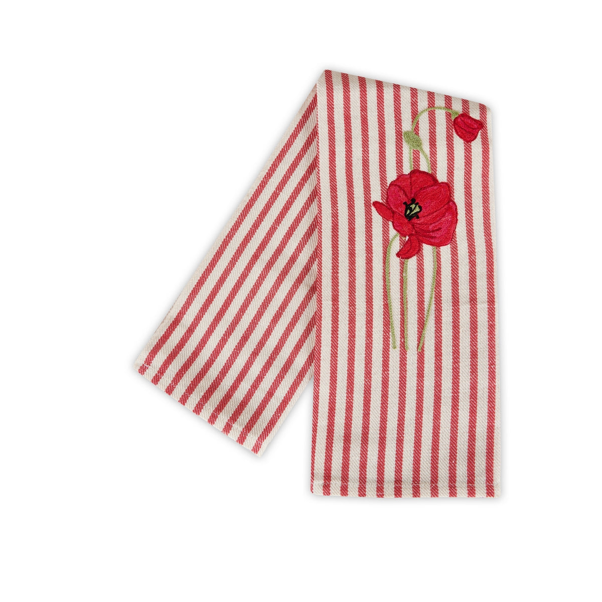 POPPIES - EMBROIDERED KITCHEN TOWEL