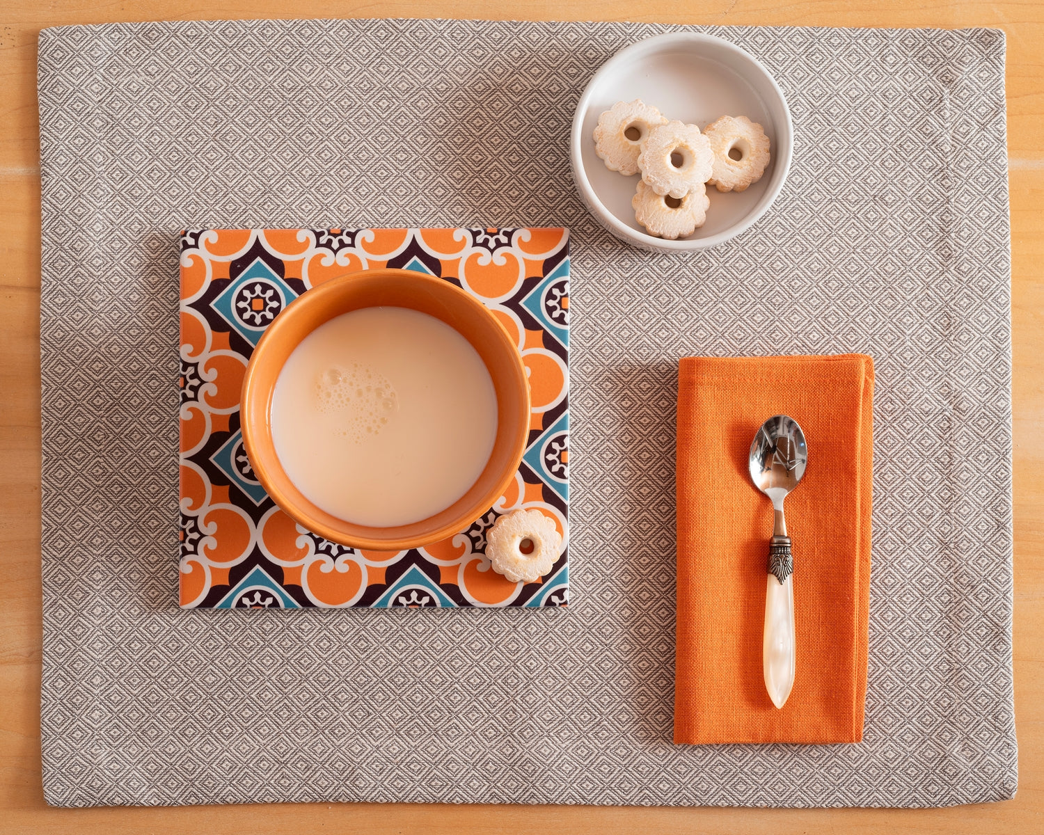 Pienza - Placemat with simple machine hem