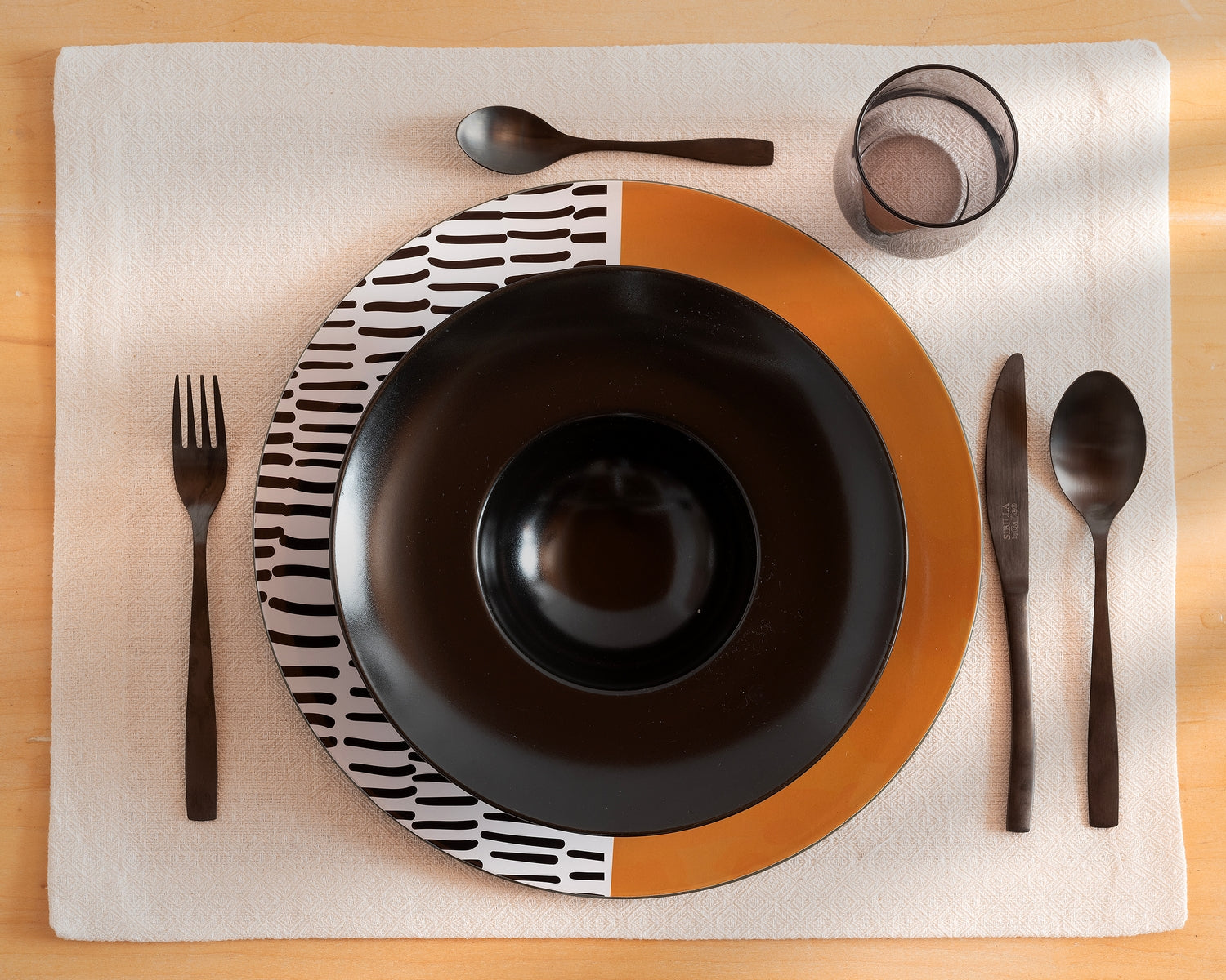 Pienza - Placemat with simple machine hem