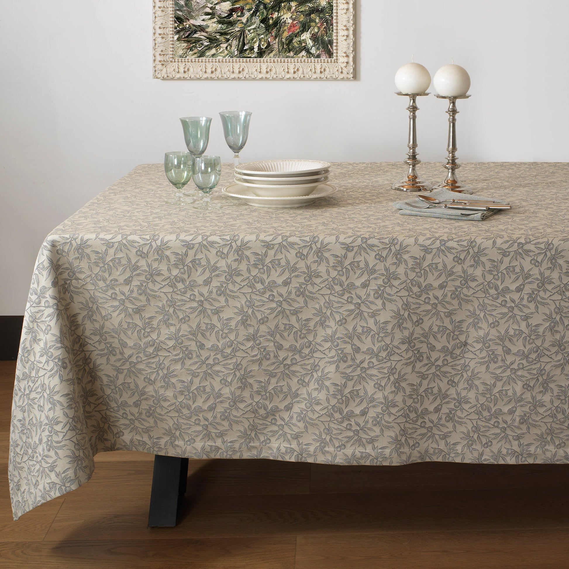 TABLECLOTH OLIVO SELVATICO - dark colours