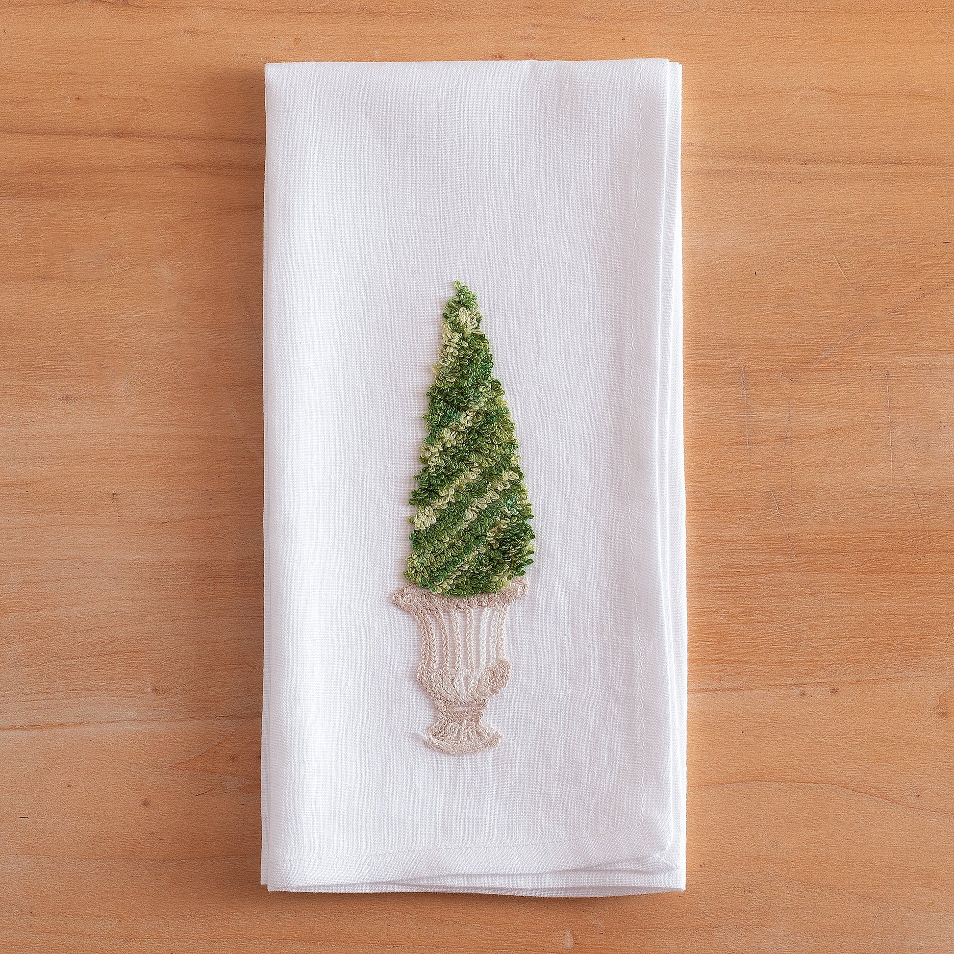 ITALIAN GARDEN - Set of 2 embroidered napkins