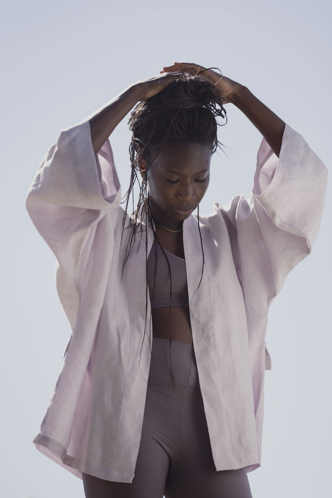 PIGIAMA PURO LINO LAVATO (modello Kimono)