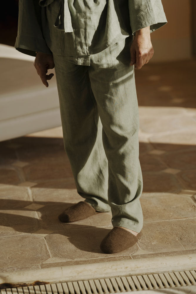 PIGIAMA PURO LINO LAVATO (modello Kimono)