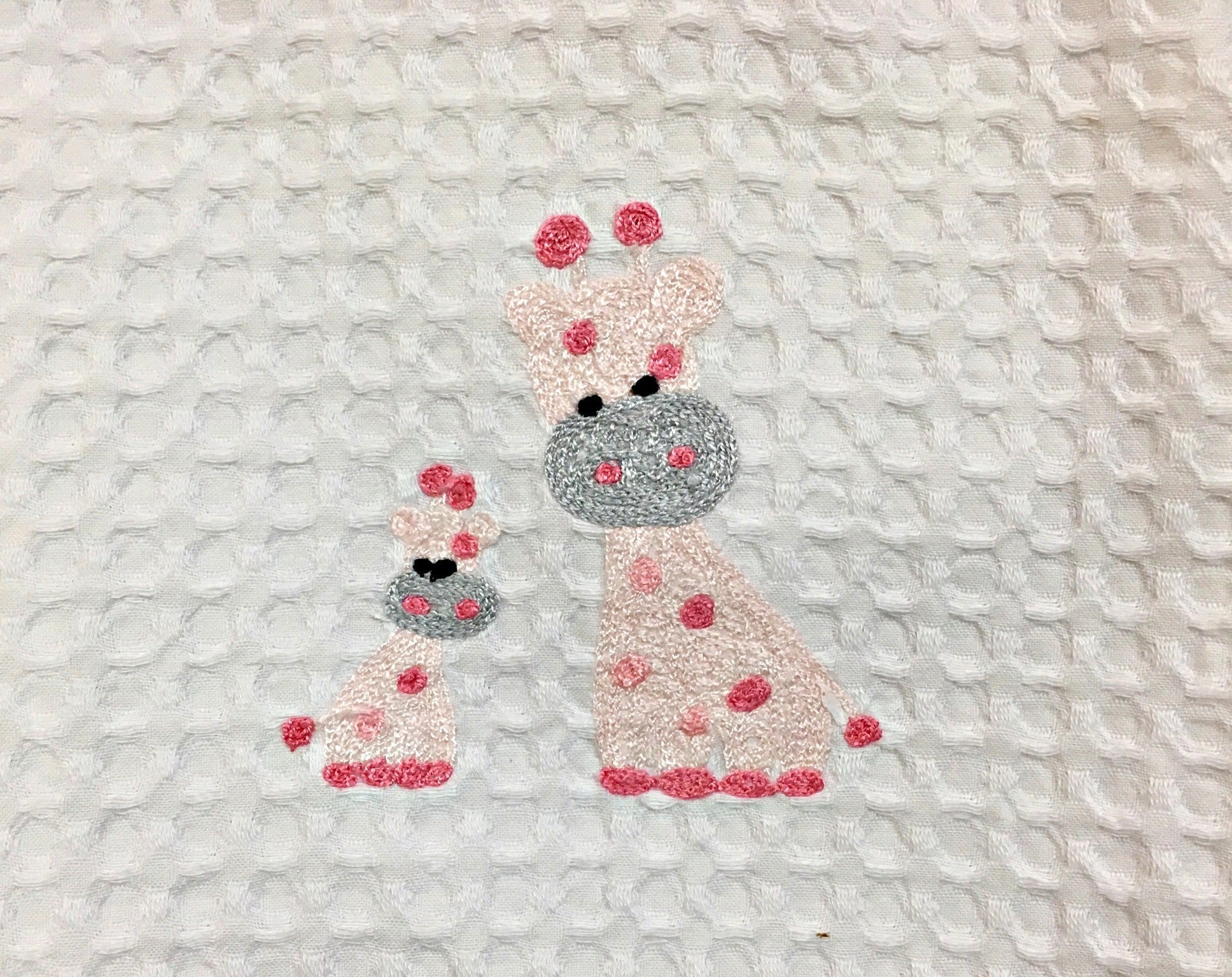 Poncho round embroidered