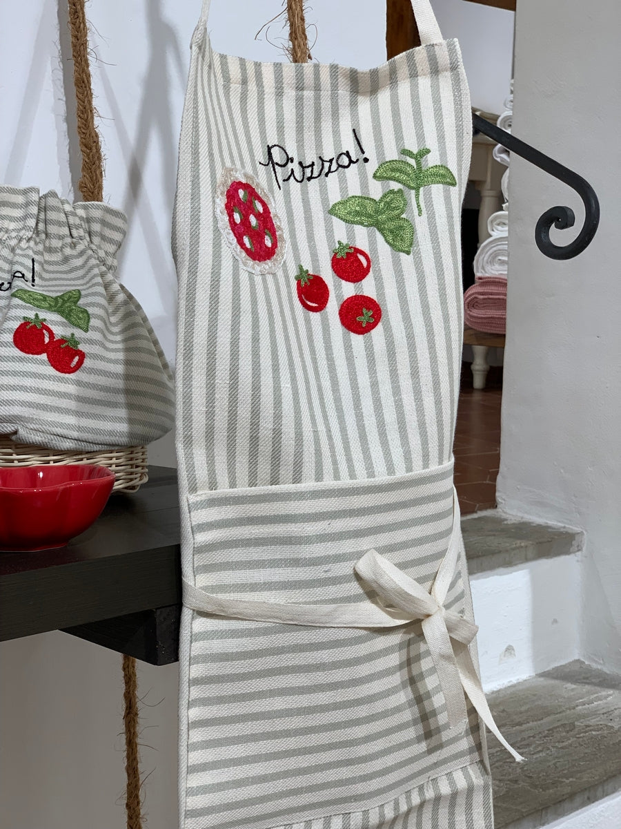 PIZZA PARTY - embroidered apron