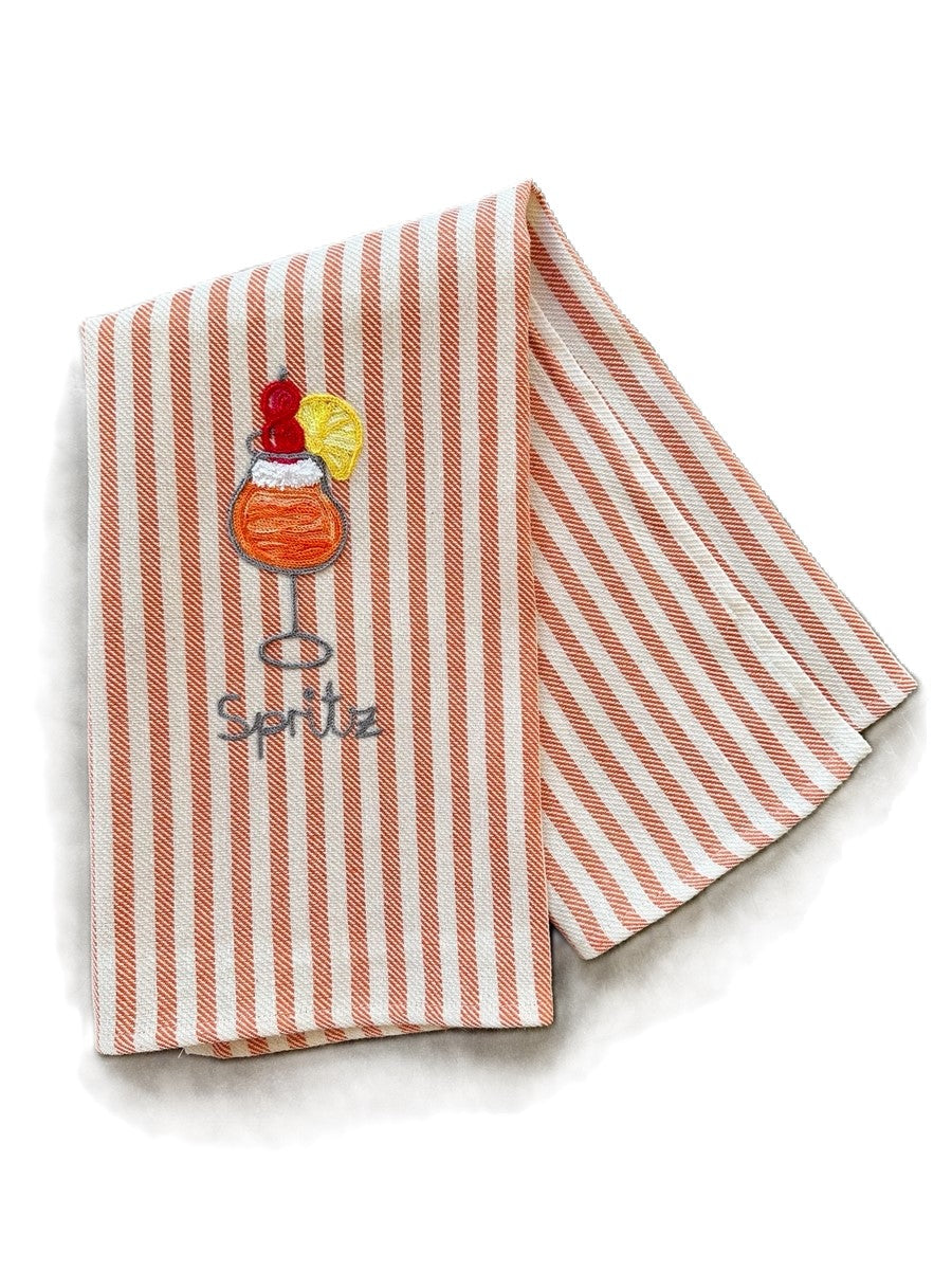 COCKTAILS - EMBROIDERED KITCHEN TOWEL