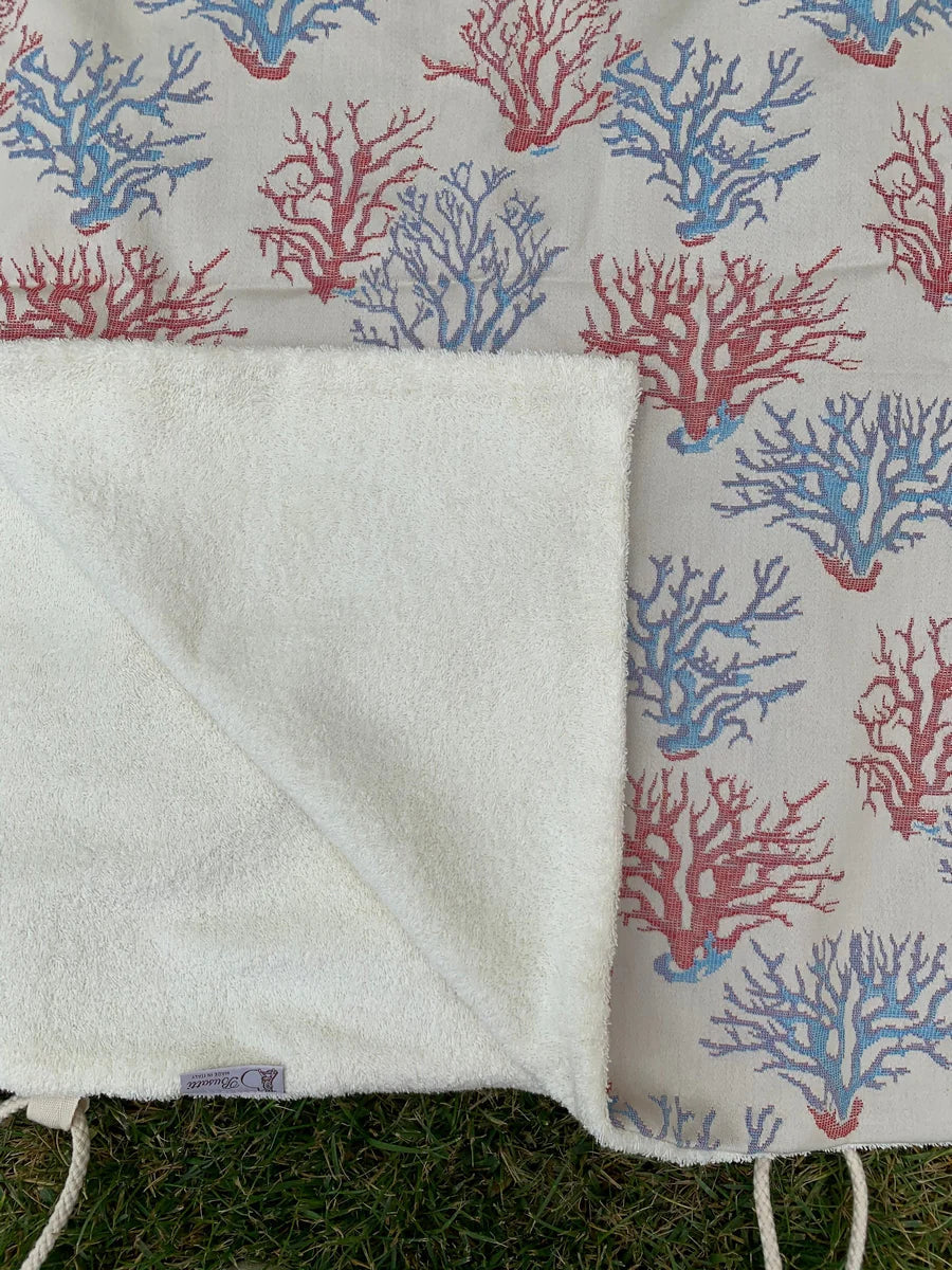 LINED BEACH AND POOL TOWEL - CORALLI
