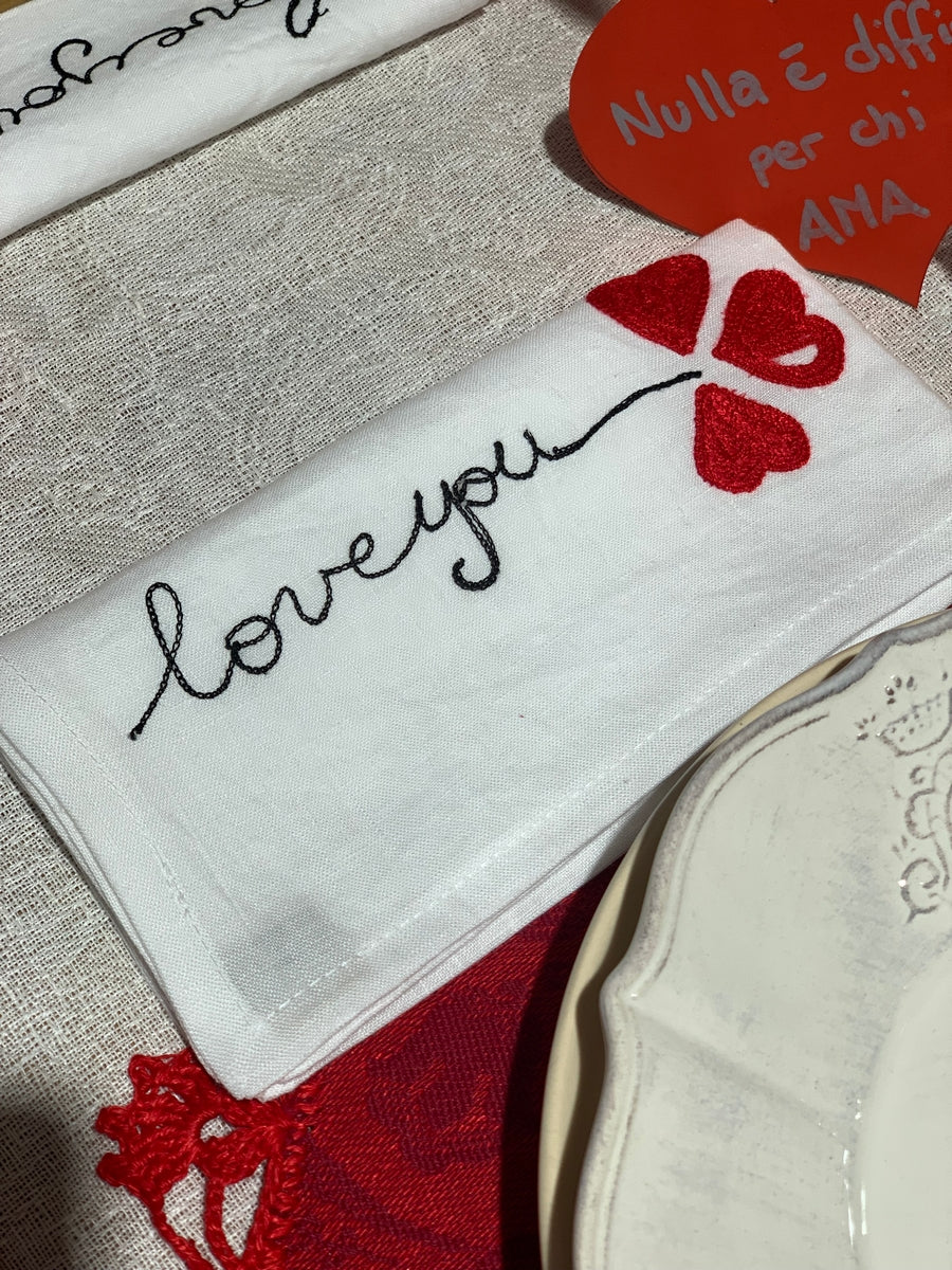 LOVE YOU - SOFT LINEN NAPKIN