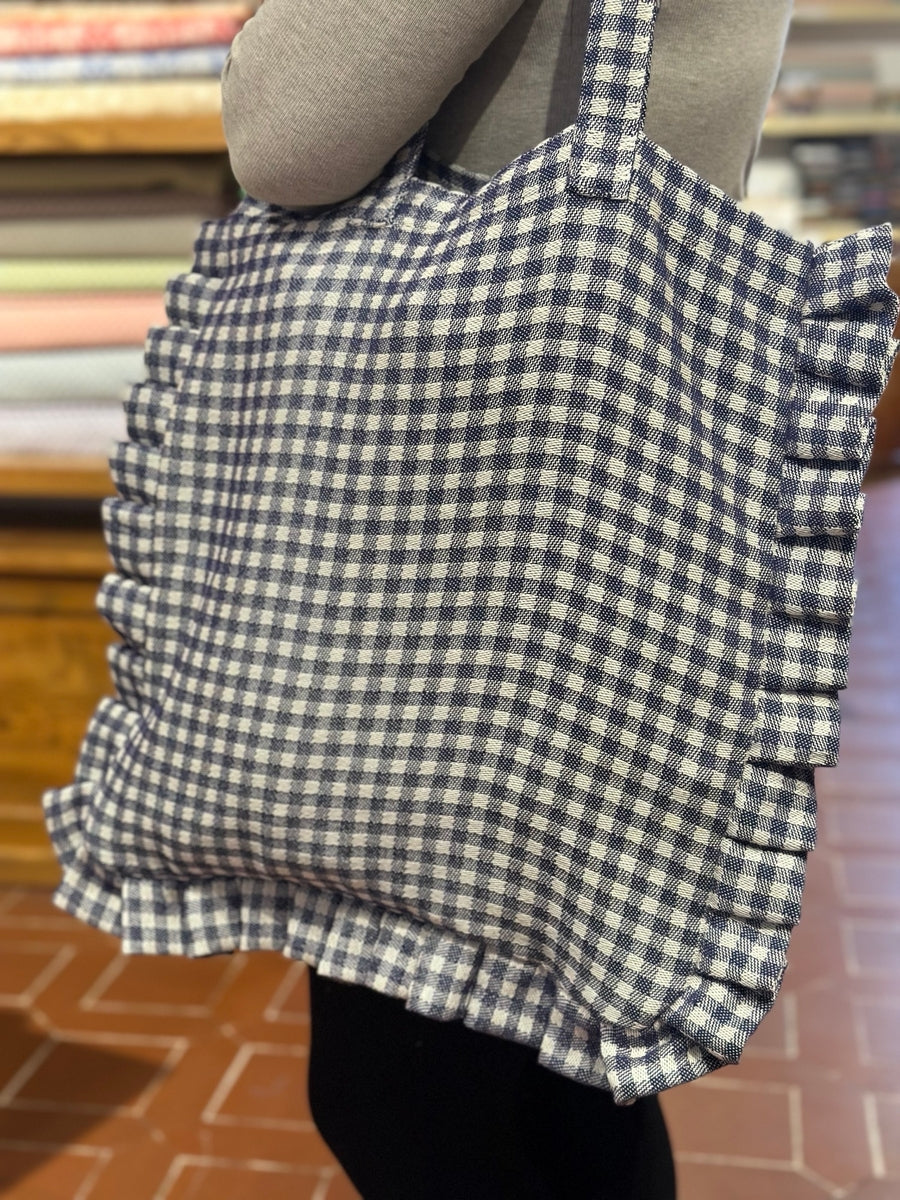 SHOPPING / BEACH BAG BISTROT WITH RUFFLES