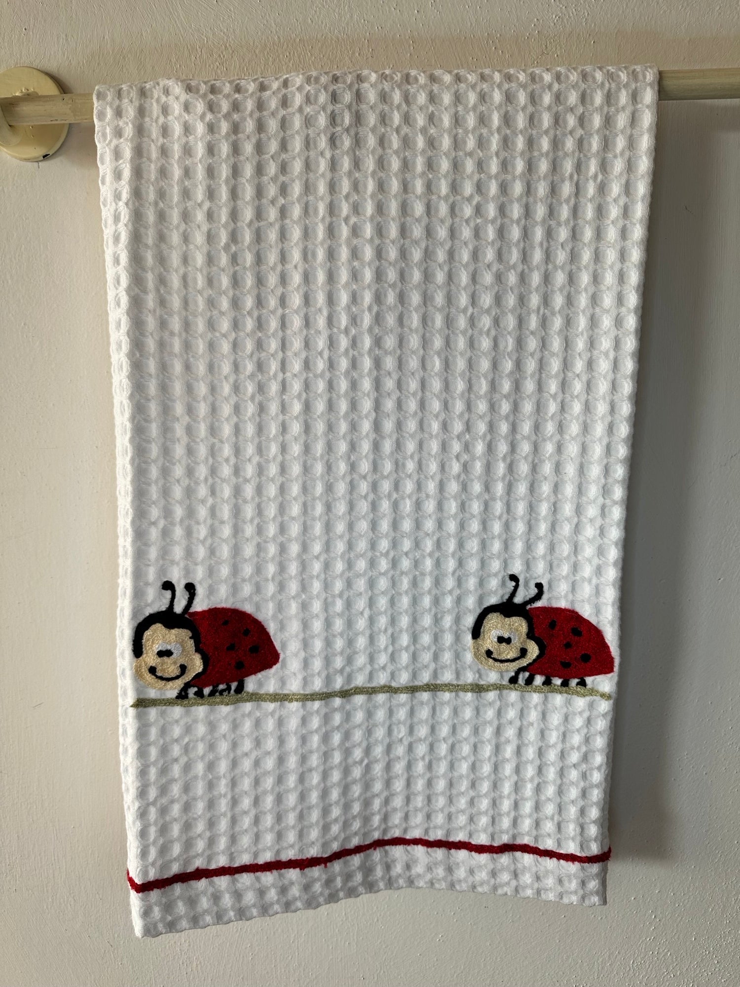 LADYBIRDS - Embroidered Waffel Towel