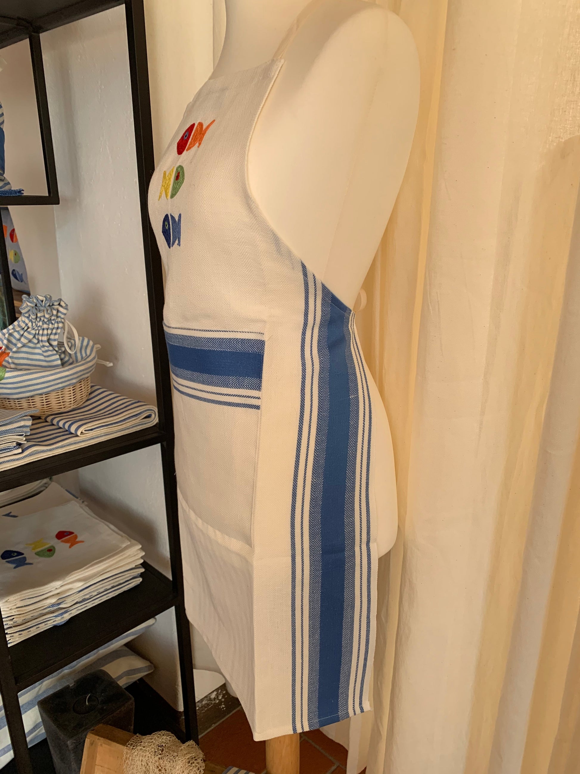 THREE FISH - EMBROIDERED APRON