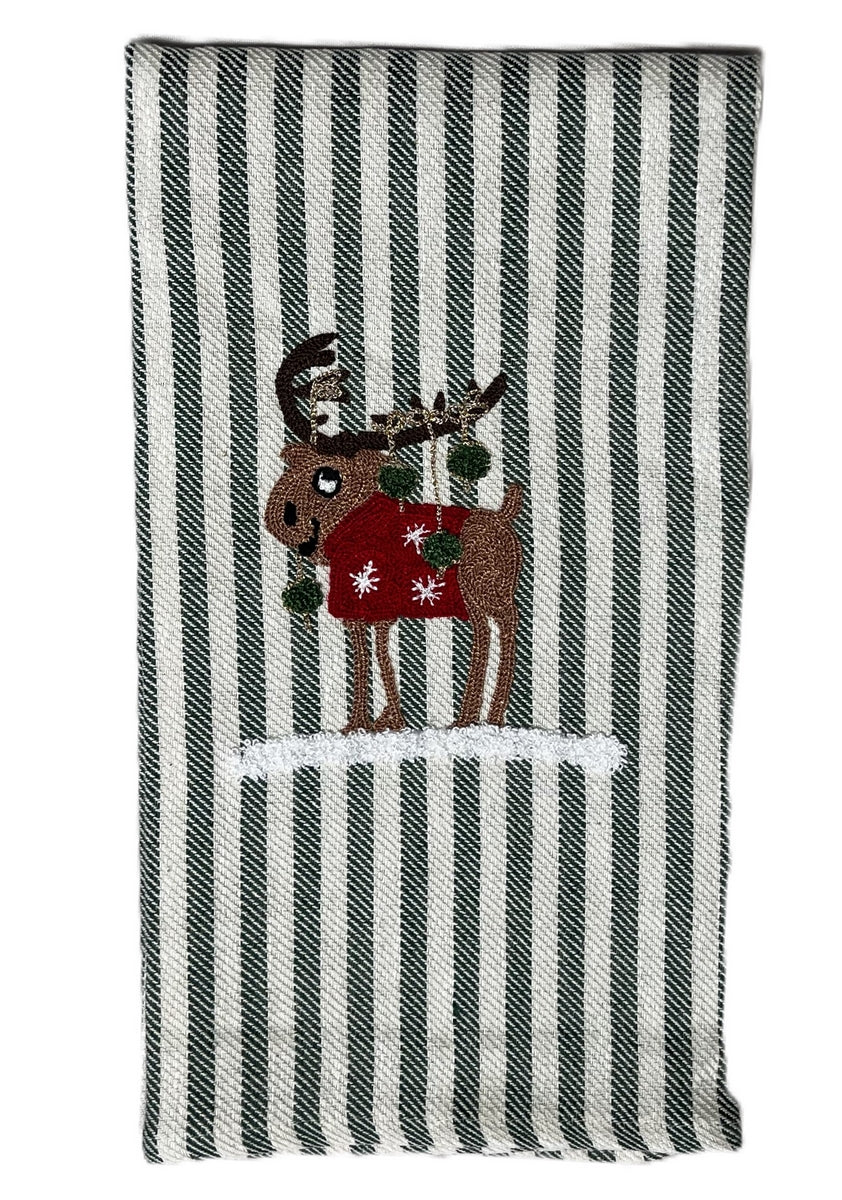 MOOSE WITH BAUBLES - POMELO KITCHEN TOWEL