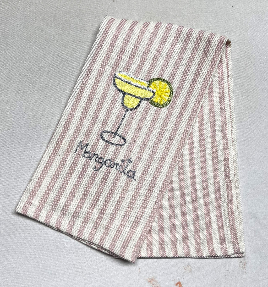 COCKTAILS - EMBROIDERED KITCHEN TOWEL