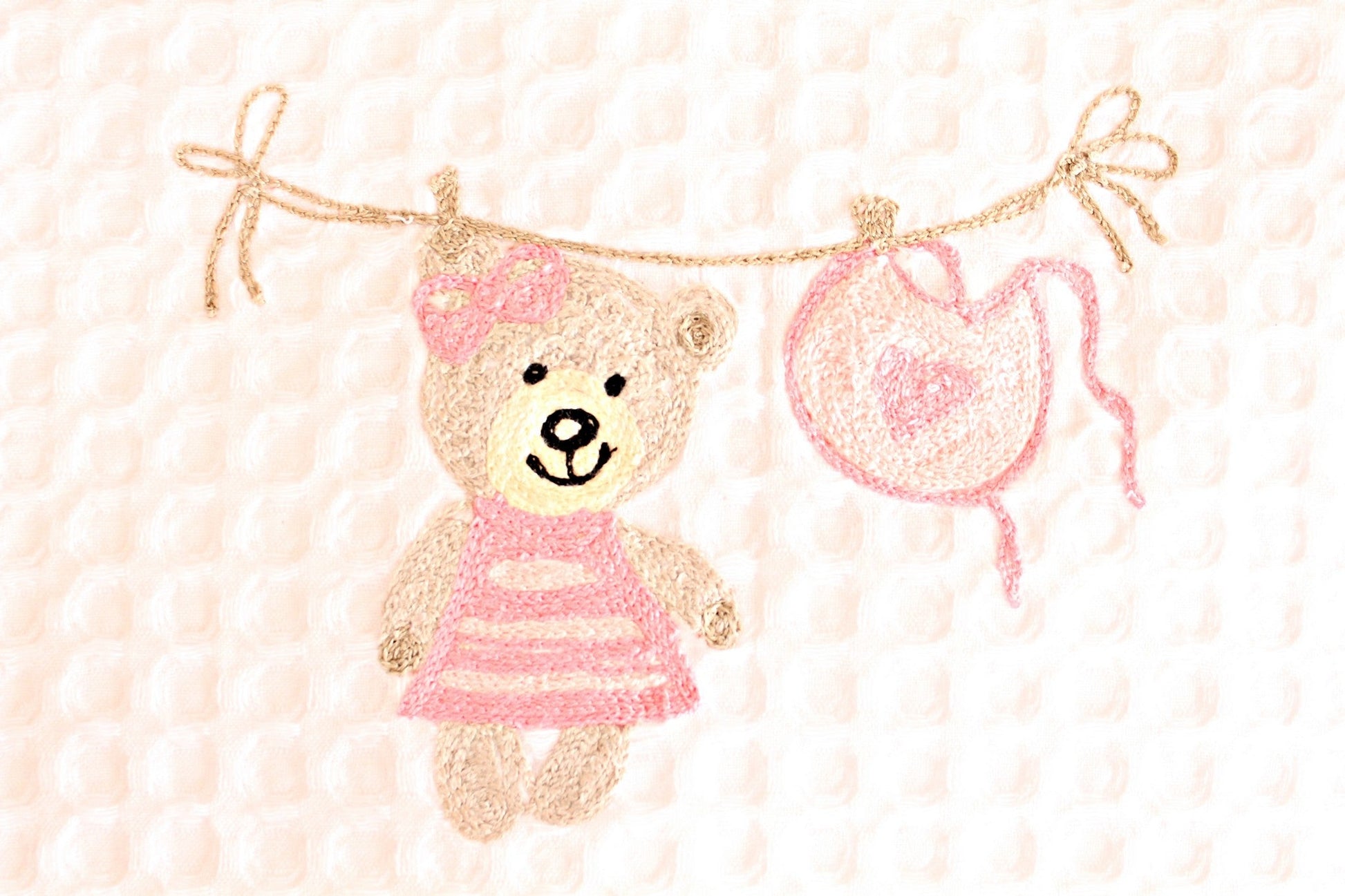 Poncho round embroidered