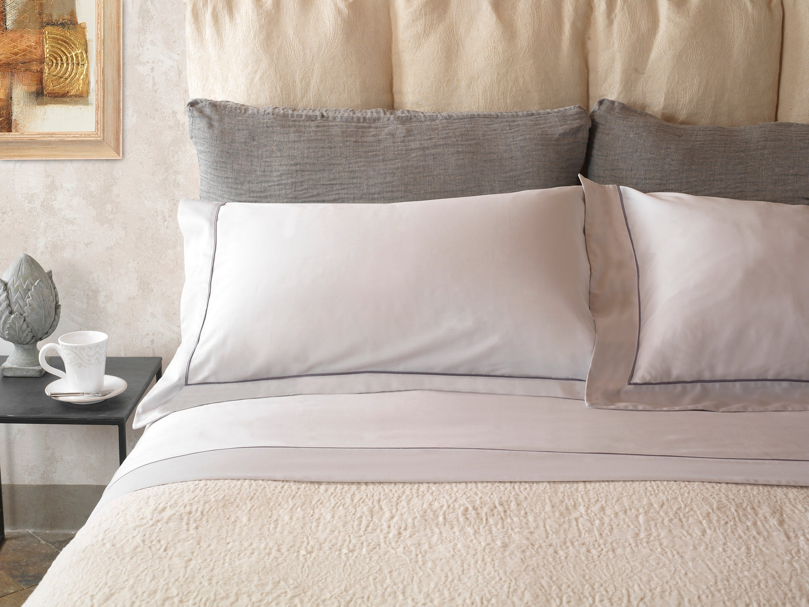 DUVET COVER IN EGYPTIAN COTTON - simple machine hem