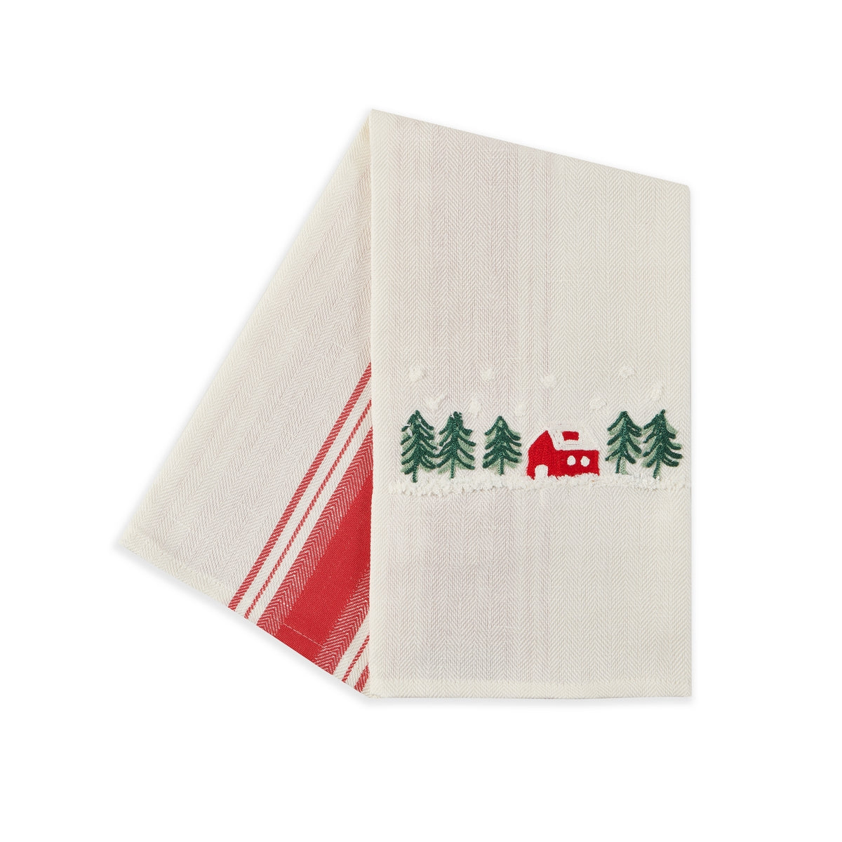 Christmas Night - Embroidered kitchen towel