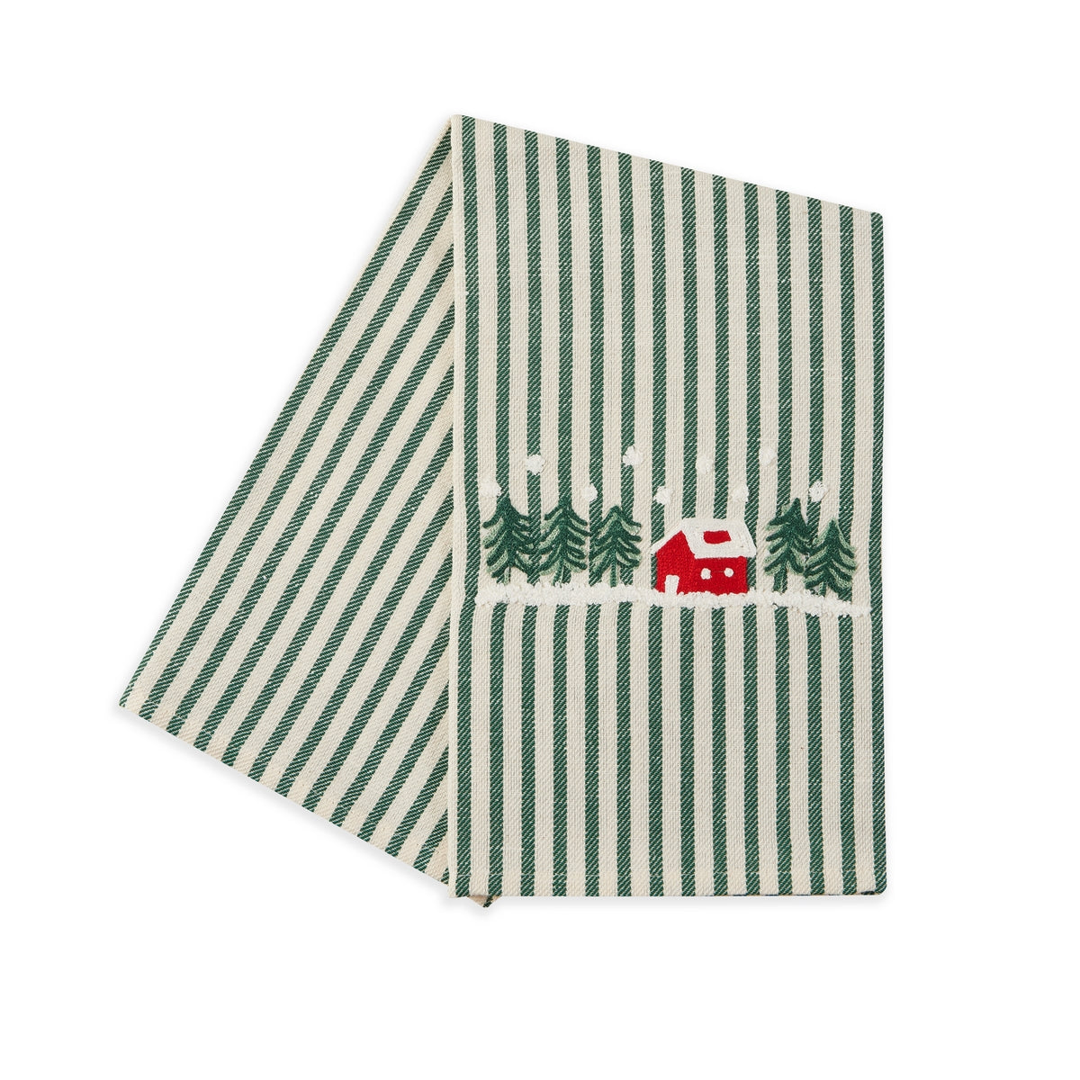 Christmas Night - Embroidered kitchen towel