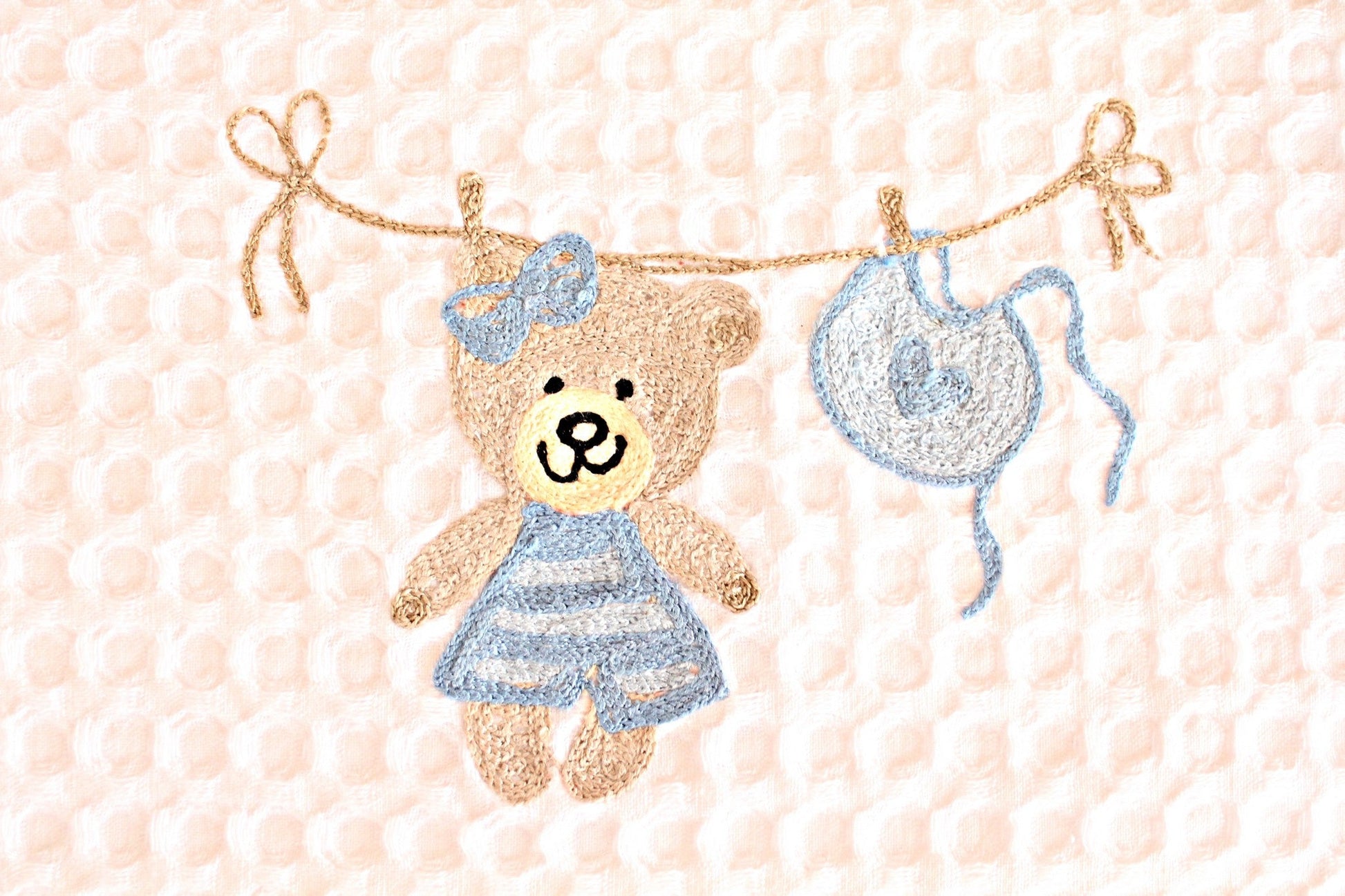 Poncho round embroidered